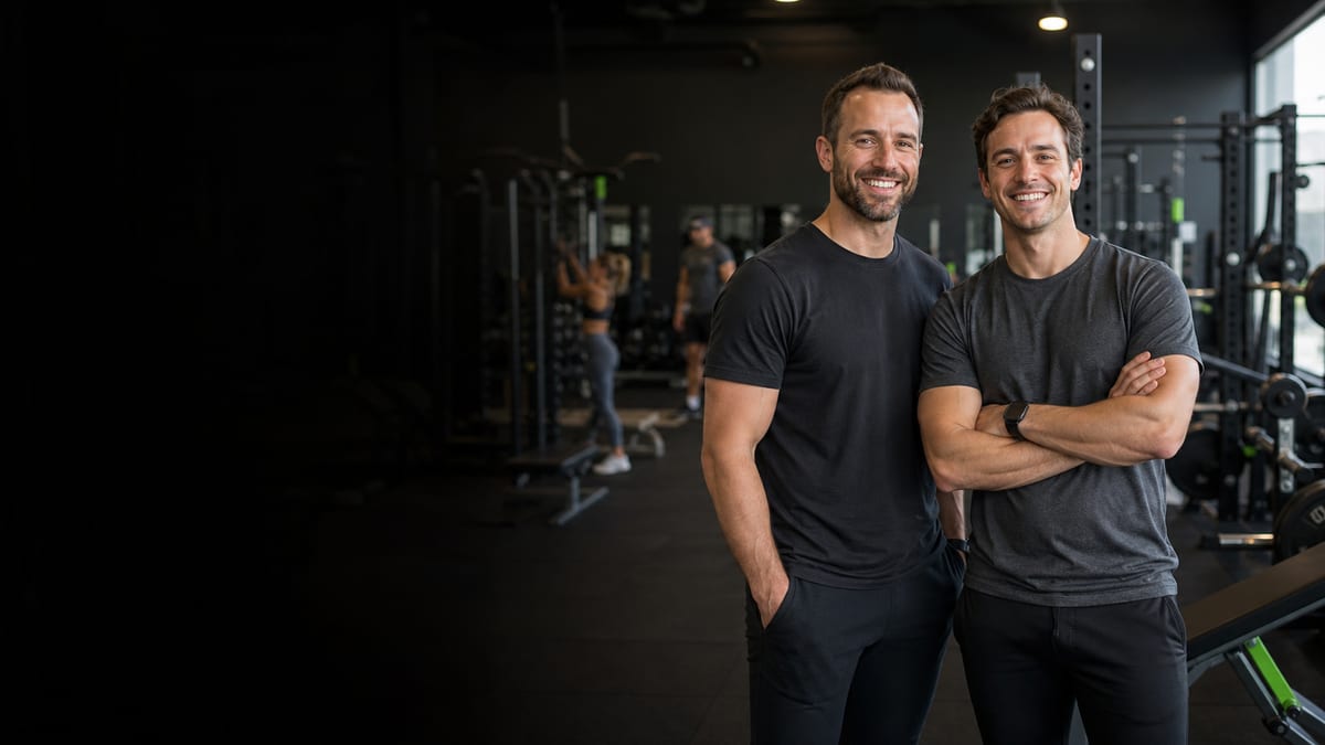 The two founders of Elevate Performance standing together on the gym floor